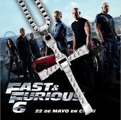 Fast and Furious Crystal Cross Men Necklace