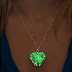 Hollow Glowing Stone Pendant Necklace