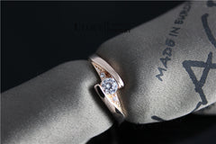 Women Crystal Zircon CZ Diamond Ring