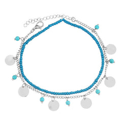 Summer Turquoise Beads Anklet