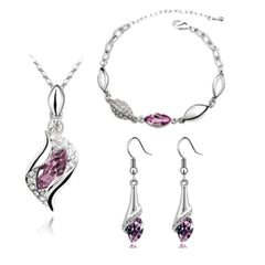 Austrian Crystal Drop Jewelry Set