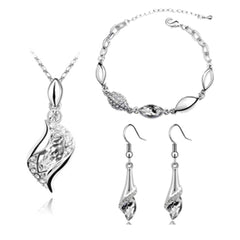 Austrian Crystal Drop Jewelry Set