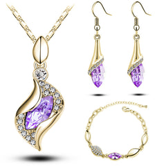 Austrian Crystal Drop Jewelry Set