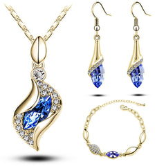 Austrian Crystal Drop Jewelry Set