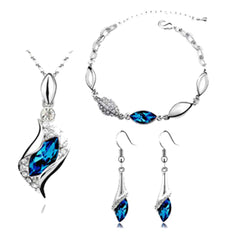 Austrian Crystal Drop Jewelry Set