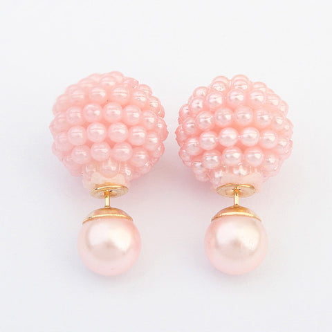 Double Side Imitation pearl Earring