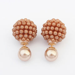 Double Side Imitation pearl Earring