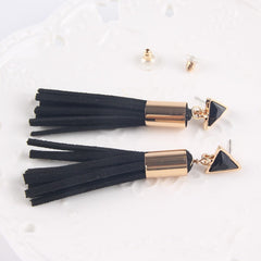 Vintage Triangle Tassel Drop Earrings