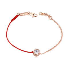 Thin Red Thread String Rope Charm Bracelet