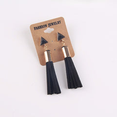 Vintage Triangle Tassel Drop Earrings