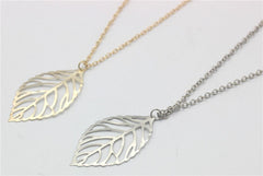 Multi-layer Leaf Pendants Necklace Chain