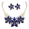 Enamel Flower African Maxi Statement Jewelry Set