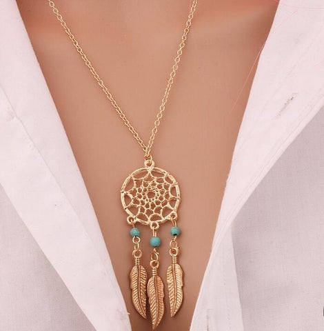 Bohemia Dream Catcher Pendant Chain Necklace