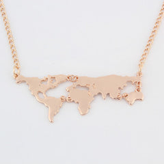 World Map Pendant Necklace