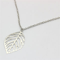 Multi-layer Leaf Pendants Necklace Chain